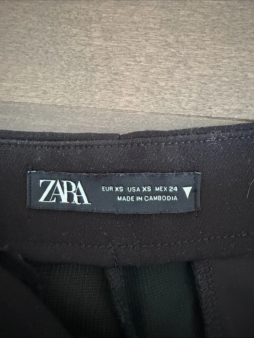 Zara Black Skort Shorts - Minimal Wrap Front - Picture 2 of 3